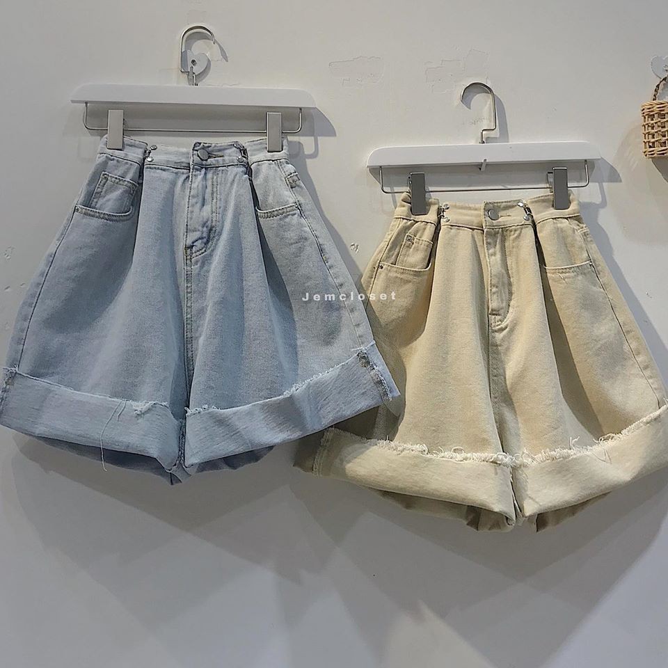 Quần short jean eo cài - 2292 ( Jem Closet )