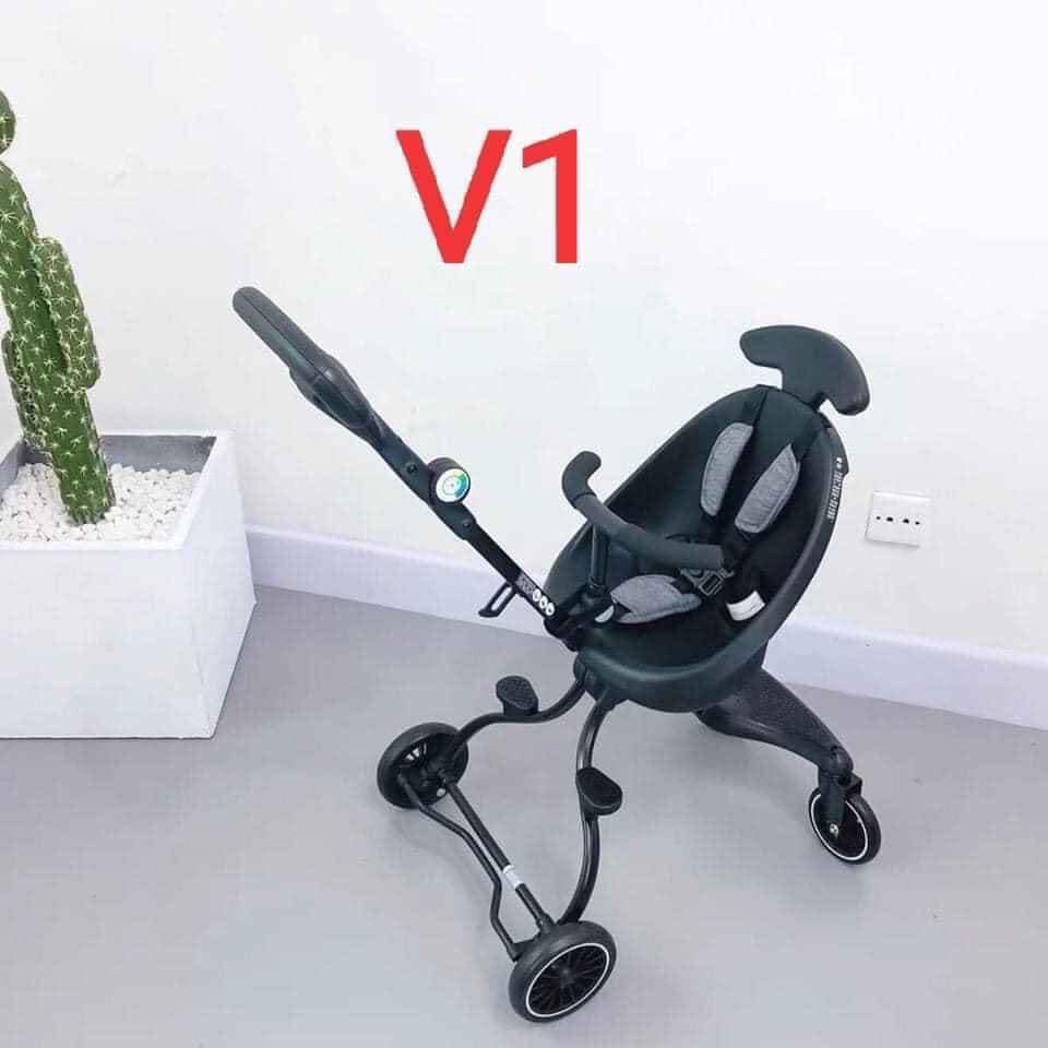 Xe đẩy 2 chiều gấp gọn V1 ( màu đen)