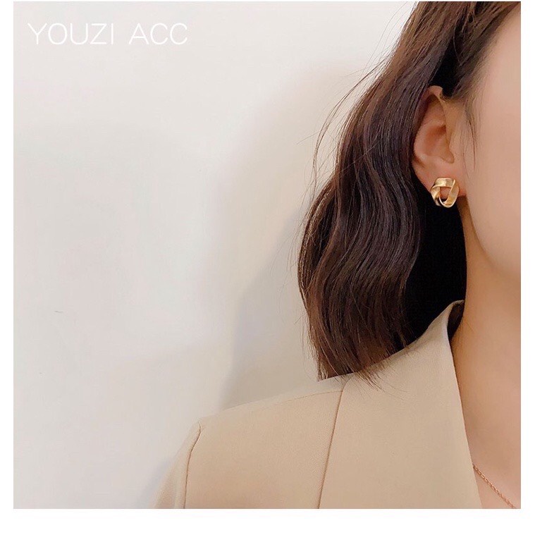 Khuyên tai thanh lịch, phong cách Hàn Quốc sáng đẹp bền màu HALLA
