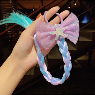 Dây cột tóc Pony phối ren, tóc giả cho bé gái