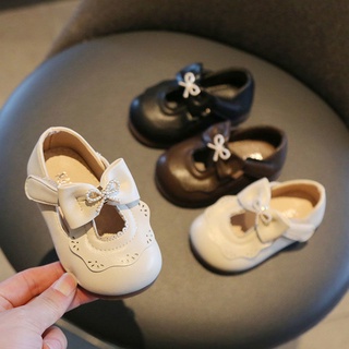 Spring new baby girl shoes 1-2-year-old children Princess leather shoes soft bottom toddler shoes baby children breathable single shoes