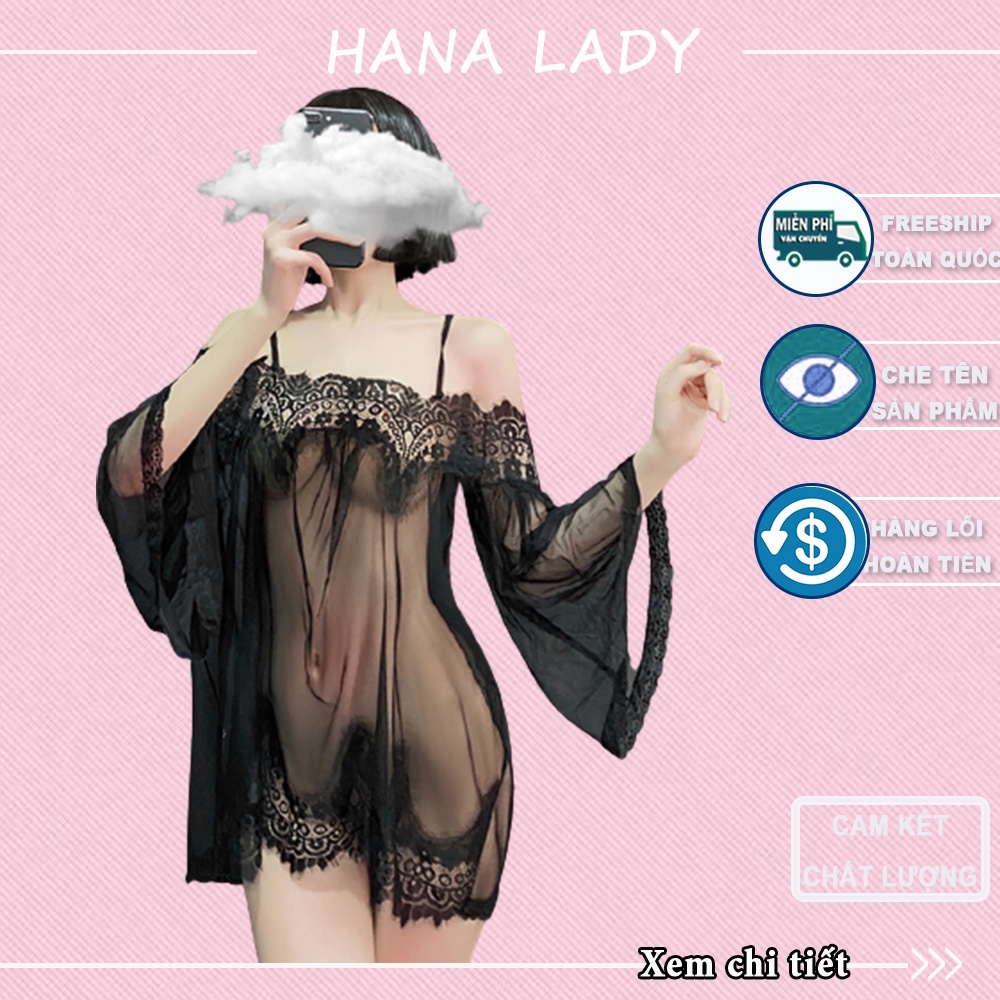 Váy ngủ ren siêu mỏng xuyên thấu trễ vai gợi cảm, đầm ngủ sexy ren quyến rũ khiêu gợi | BigBuy360 - bigbuy360.vn