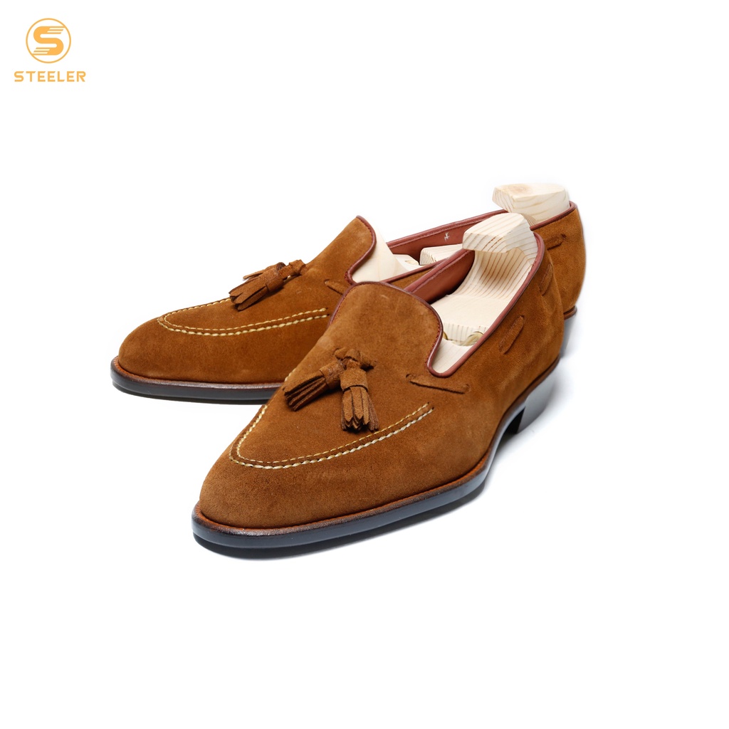 Giày Lười Cổ Thấp Nam Loafer Da Lộn Màu Tobacco Phong Cách Lịch Lãm - Thương Hiệu Alain Shoemaker
