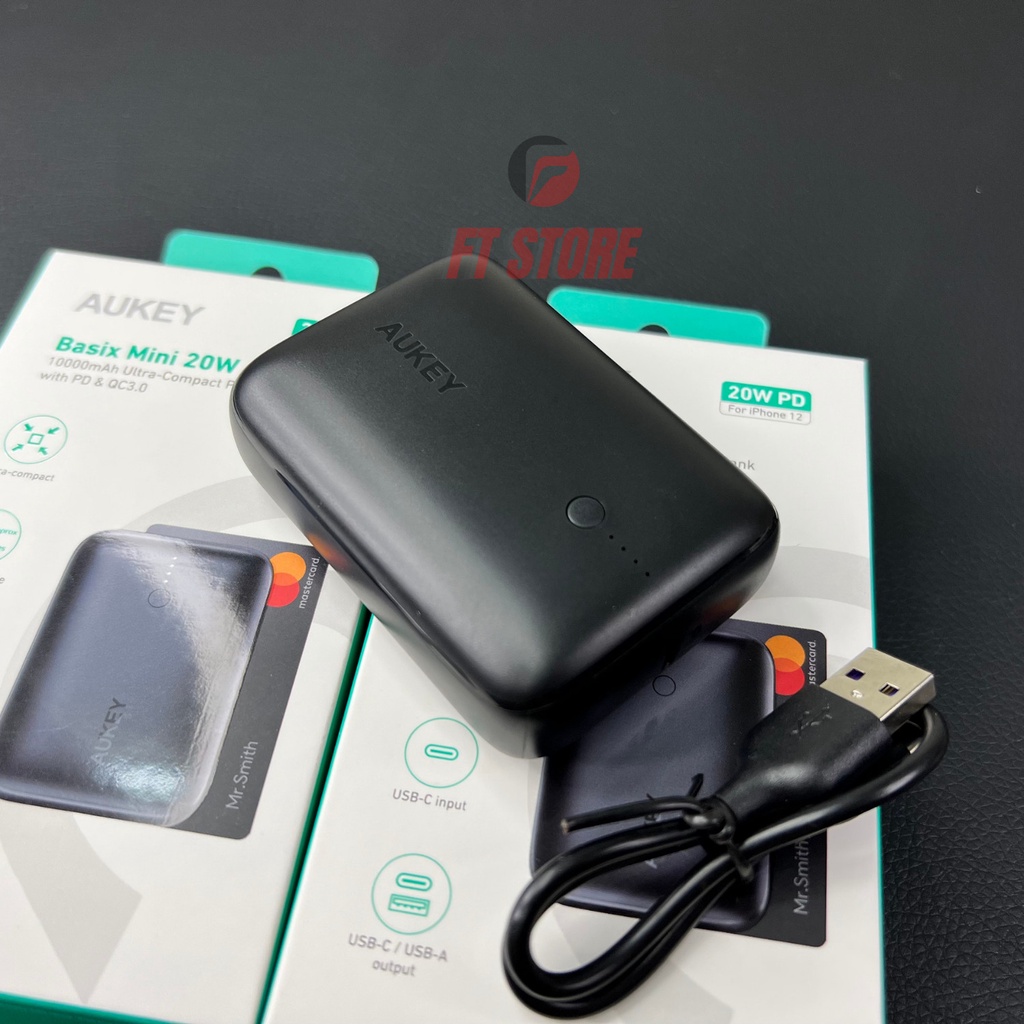 [GIAO HOẢ TỐC] Pin Sạc Dự Phòng AUKEY Basix Mini PB-N83S 10.000mAh Sạc Nhanh PD 20W/QC3.0 nhỏ gọn