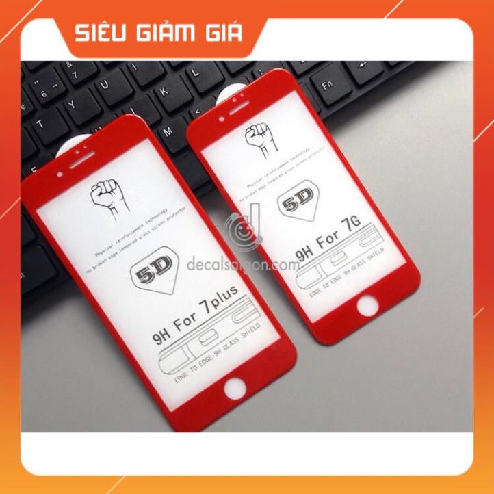[FREE] [ giảm 10k đơn 20k] Kính cường lực full màn hình 4D màu đỏ Iphone 6,6s, 6plus, 7, 8, 7plus, 8plus -đẹp