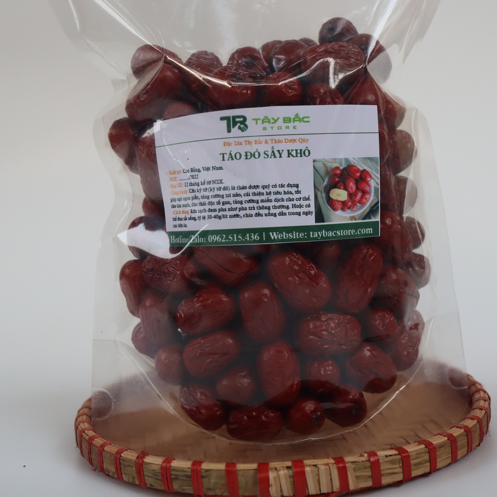 Táo Đỏ Tân Cương Sấy Khô Túi 500G Quả To, Ngọt, Thơm Ngon Bổ Dưỡng