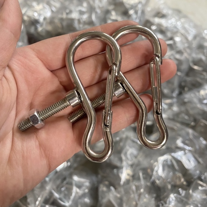 Móc Treo Đồ Xe Máy inox/ Móc Chữ U inox & Móc Kẹp inox Tặng Kèm Ốc