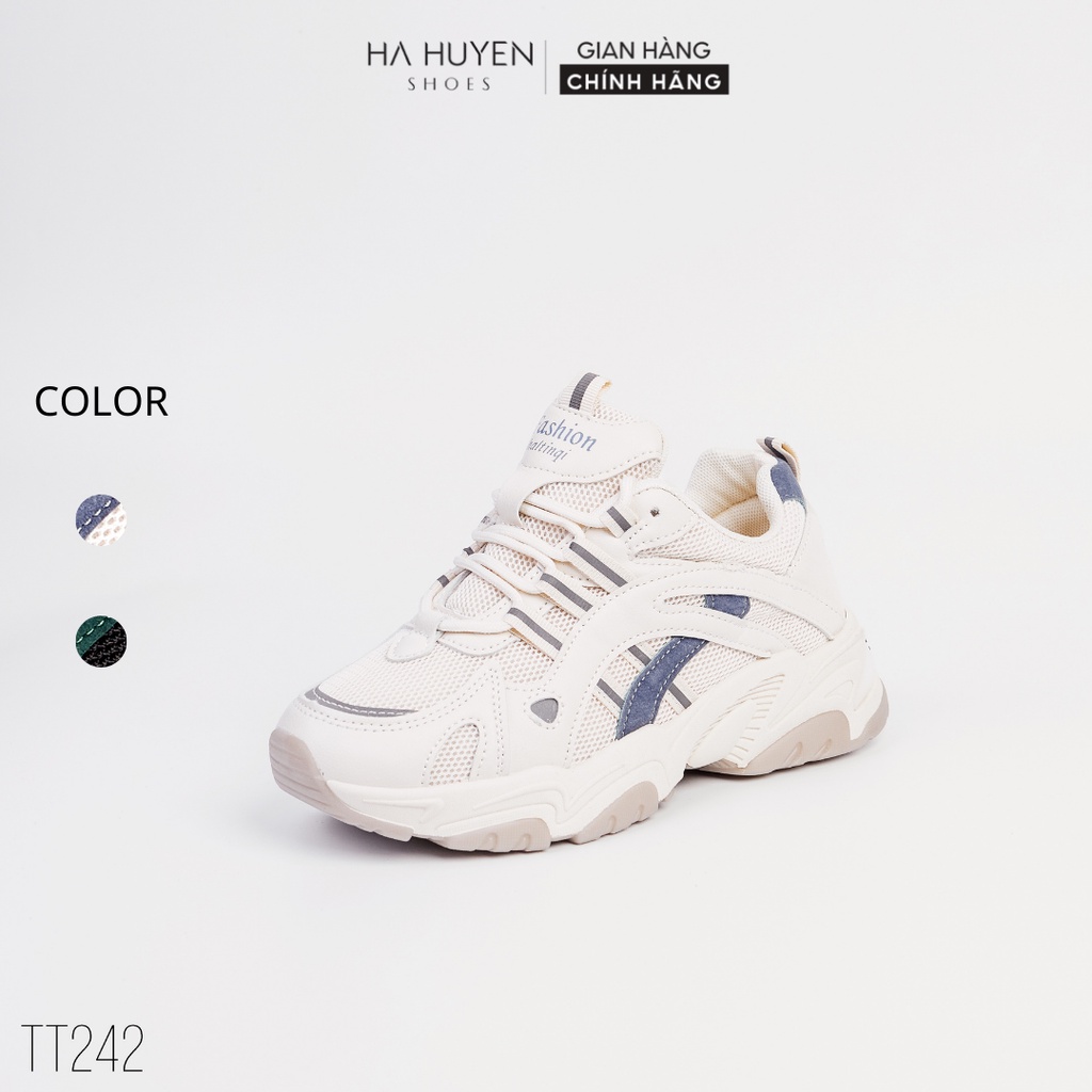 Giày thể thao nữ Hà Huyền Shoes sneaker phối màu cá tính - TT242