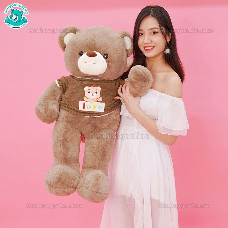 Gấu Bông Teddy Áo Len Gấu Love Cao Cấp Gấu Bông Online