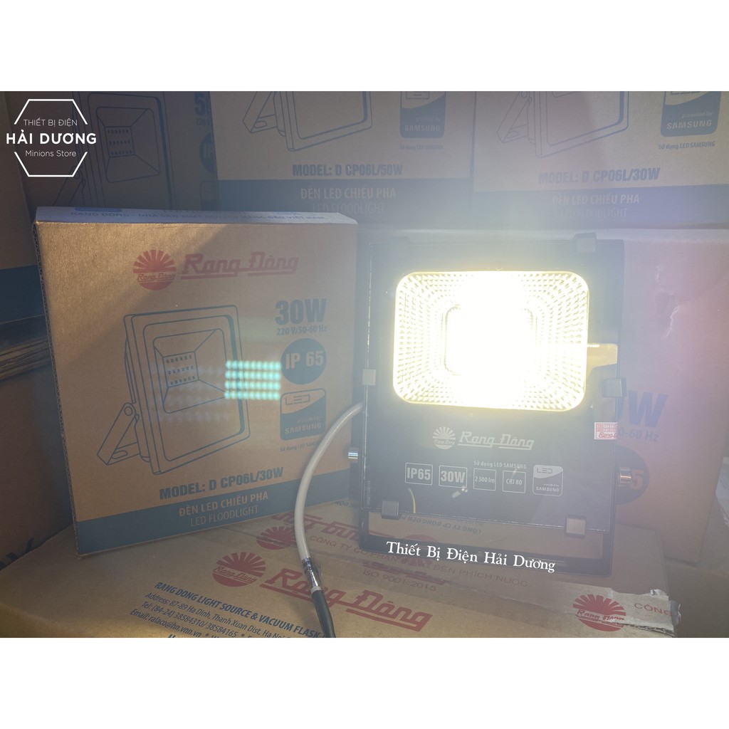 Combo Bộ 3 Đèn LED chiếu pha 20W - 30W Rạng Đông Model D CP06L Chip Led Samsung - Bảo Hành 24 Tháng