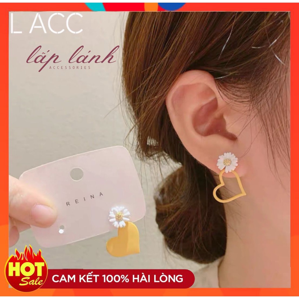 [HOT]  BÔNG TAI KHUYÊN TAI HÌNH TIM HOA CÚC ĐI BIỂN MÙA HÈ THỜI TRANG CÁ TÍNH HÀN QUỐC PHONG CÁCH221BT052