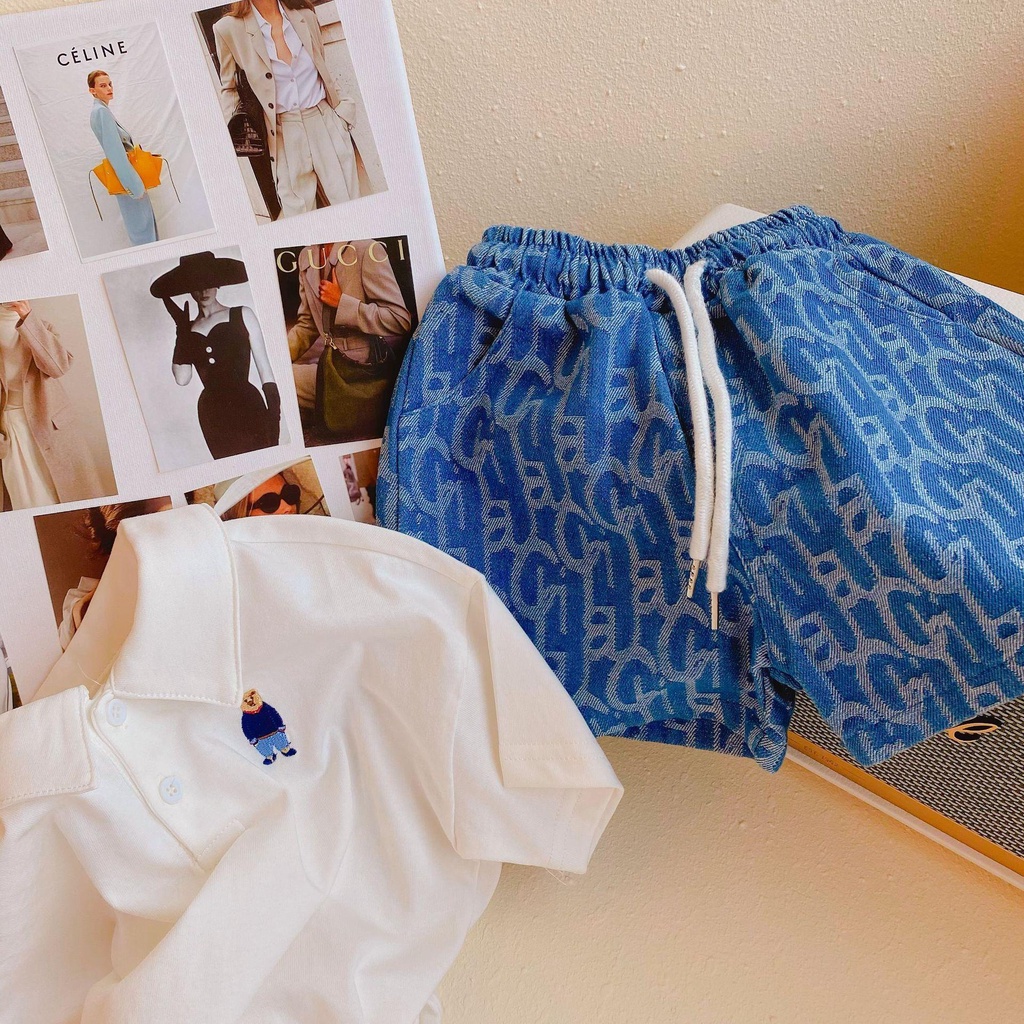 [Hàng Mới Về] Quần Short Denim Cotton Dáng Rộng Thoải Mái Dễ Phối Đồ Phong Cách Mùa Hè Cho Bé Trai