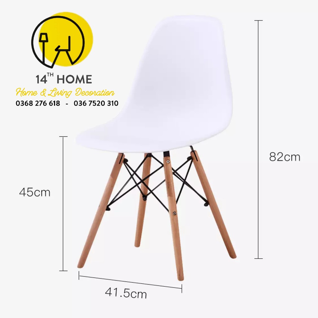 GHẾ EAMES Chân Gỗ Đan Thép (Ghế làm việc, quán cafe, phòng ăn...) Kiểu Hiện Đại Hàn Quốc | BigBuy360 - bigbuy360.vn