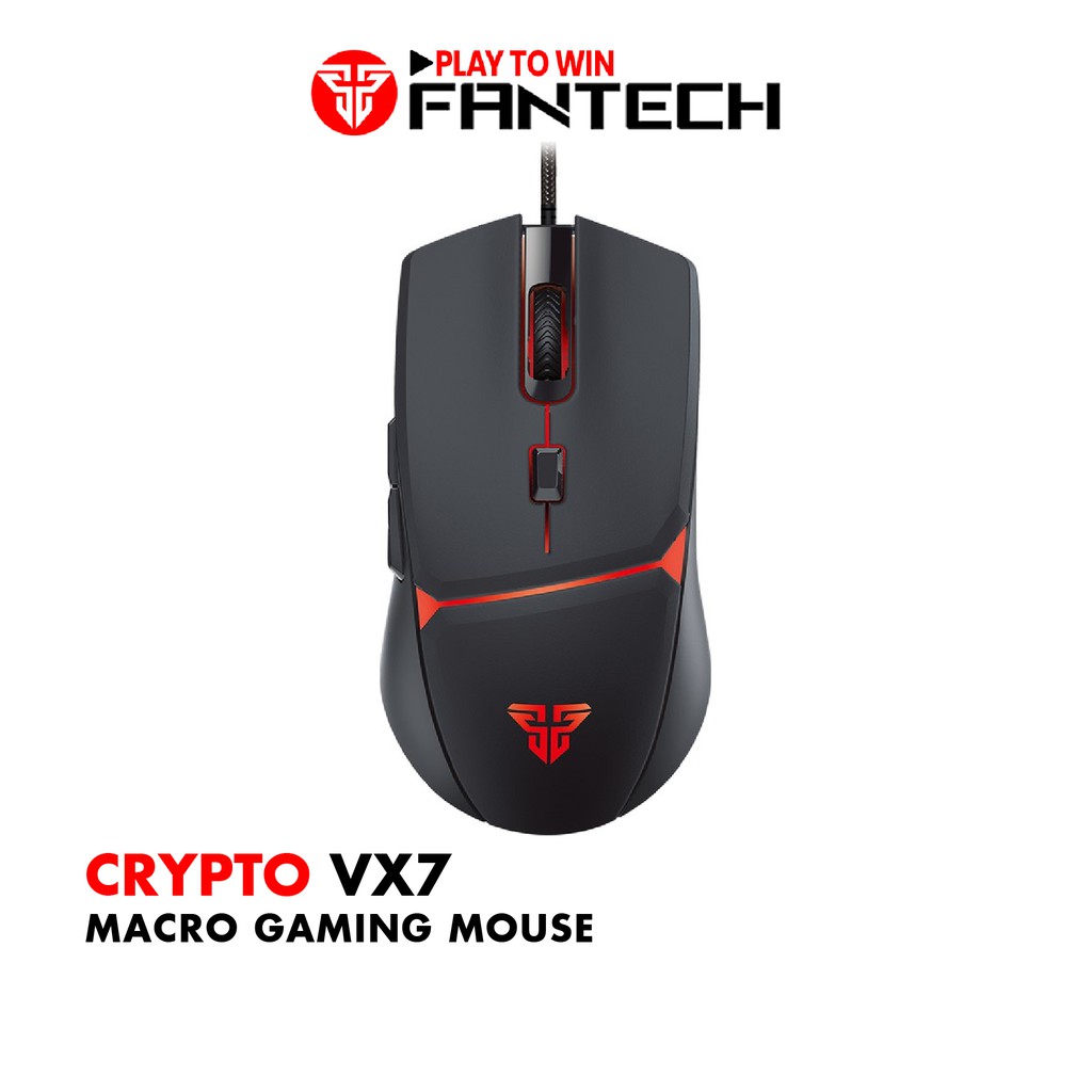 Chuột Macro Gaming Fantech VX7 Crypto Màu đen trắng 6D RGB. DPI 200 đến 8000 - Hãng phân phối chính thức