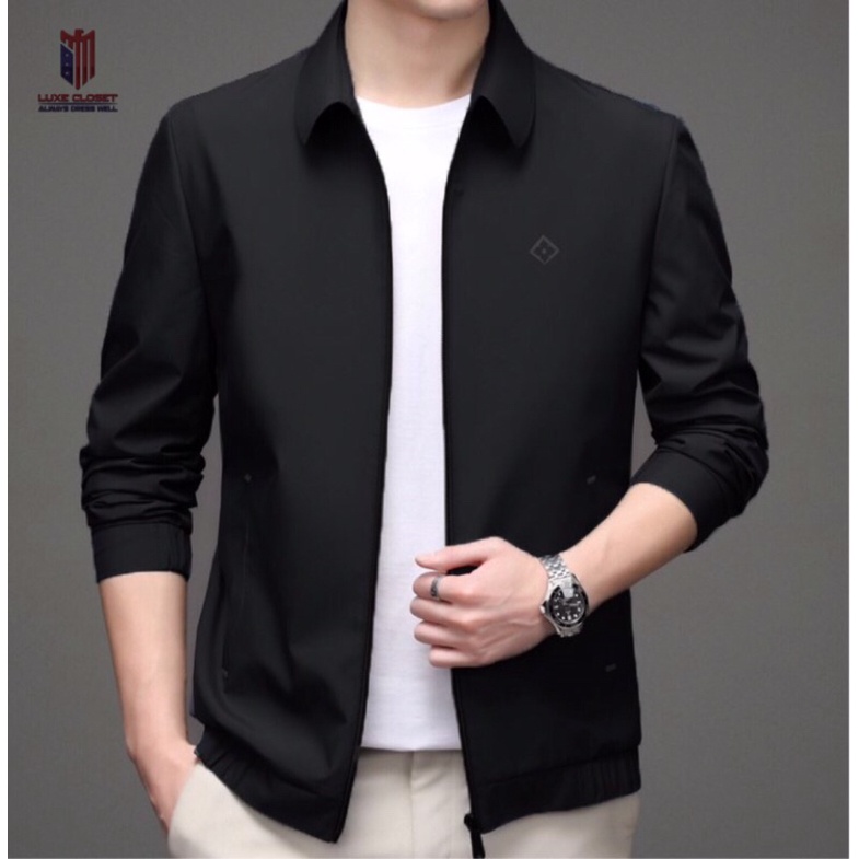 Áo khoác dù nam cổ trụ 2 lớp dày có túi trong sang trọng AKD44