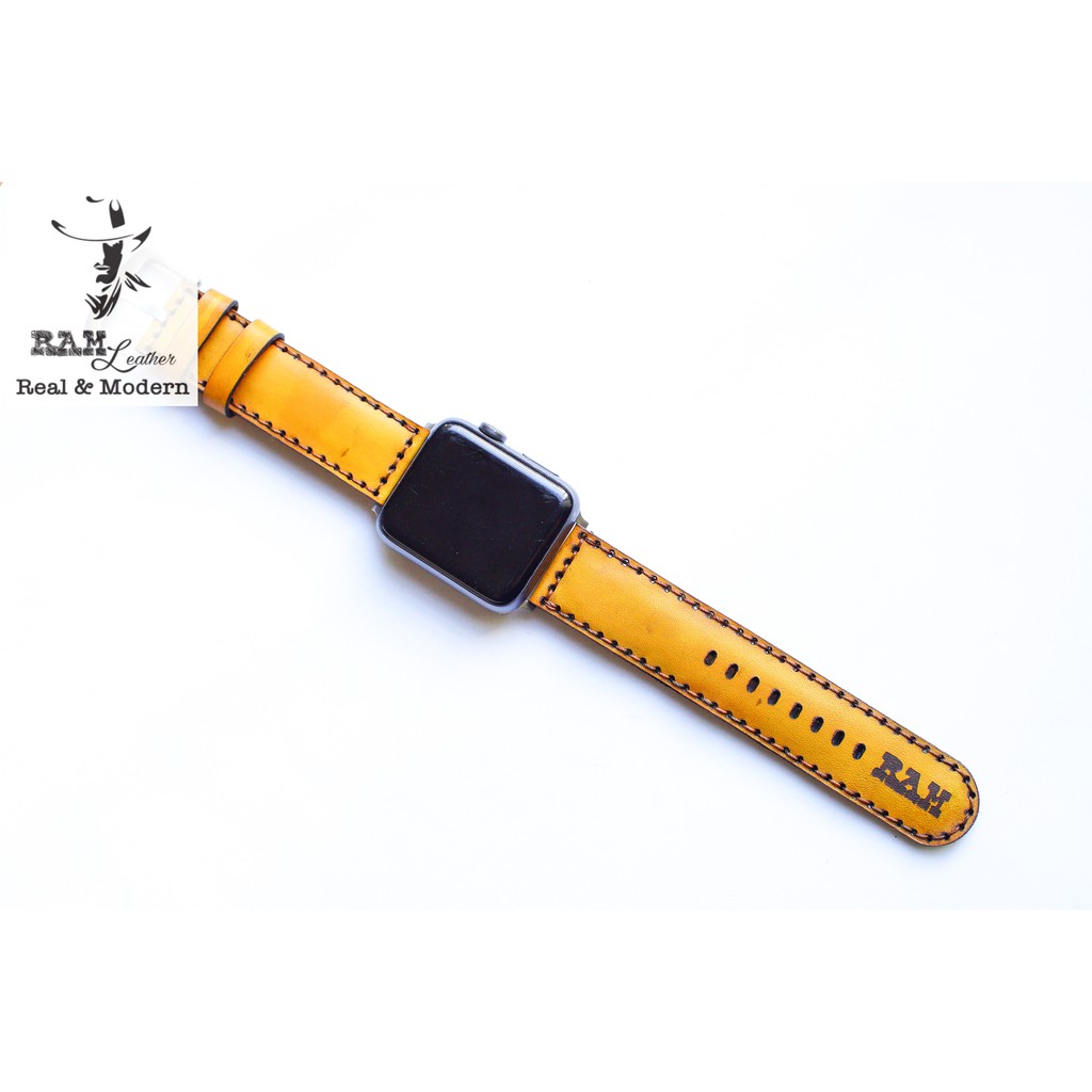 Dây Đồng Hồ Da Bò Vegtan – Ram Bauhaus Vàng