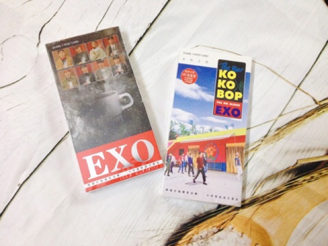 Postcard EXO, postcard Kpop ( gồm 30 postcad, 30 lomo card và 120 hình dán)