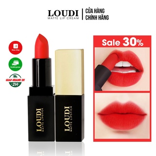 Son sáp lì màu cam đỏ 3.5g Loudi LDS07CĐ chính hãng