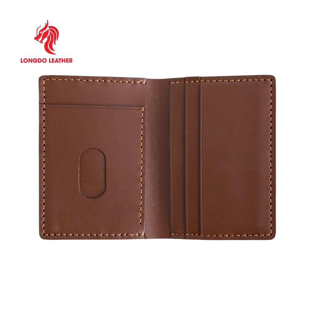 Ví da đứng nam cao cấp - Cam kết 100% da bò thật - Bảo hành 5 năm - Thương hiệu uy tín Longdo Leather - BD04