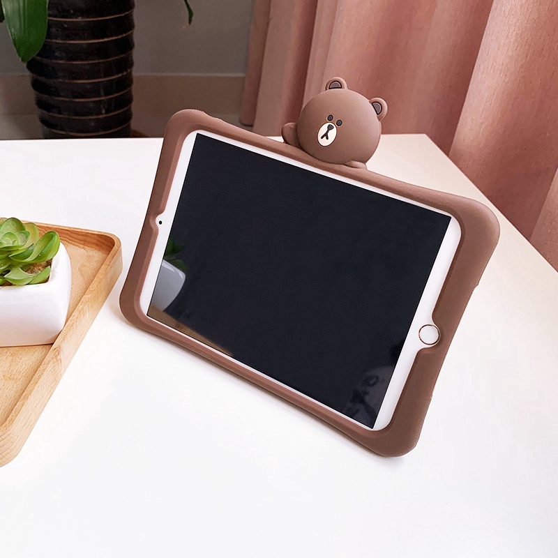 Ốp bảo vệ silicon hình gấu dễ thương cho iPad air 3 2019 2020 pro 11 inch mini iPad air 2 mini 1234 mini 5 Pro 9.7 iPad 5 / 2018 10.5 inch