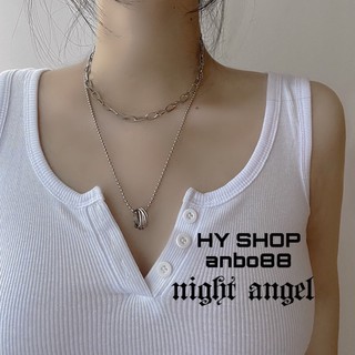 dây chuyền vòng cổ dây xích 2layer