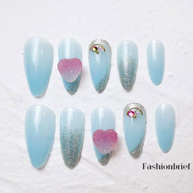 Set 24 Móng Tay Giả Màu Gradient Cao Cấp
