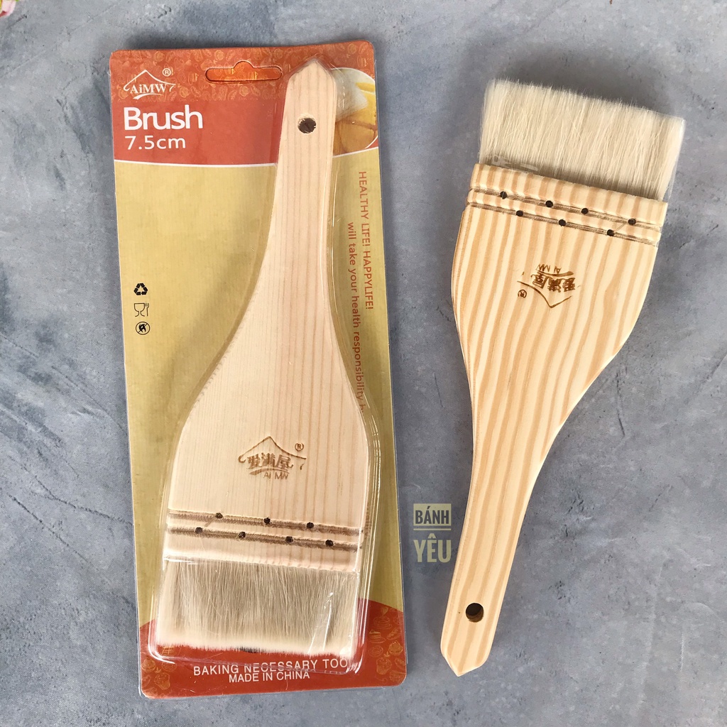 Chổi Quét Mặt Bánh Cán Gỗ Lông Cừu Cao Cấp
