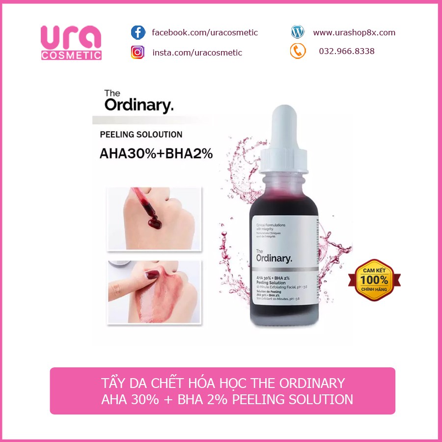 Tẩy da chết hóa học THE ORDINARY AHA 30% + BHA 2% PEELING SOLUTION