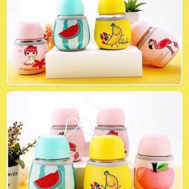 Cốc đựng thuỷ tinh có dây xách cho bé