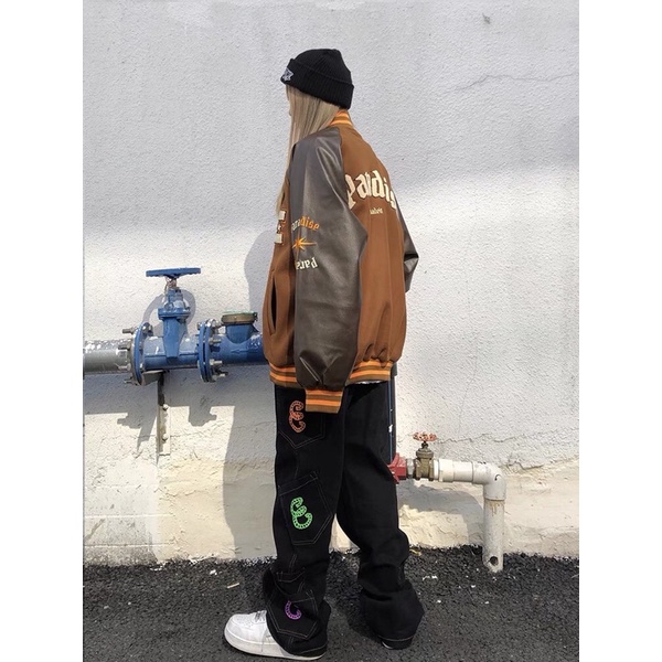 Áo Bomber Da Unisex Siêu Ngầu