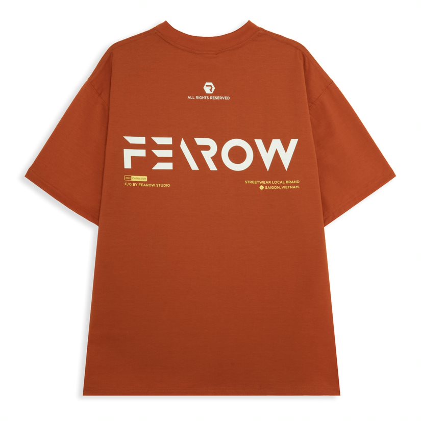 Áo thun nam nữ local brand unisex Fearow Signature Ver 2.0 / Màu Nâu Cam - FW153