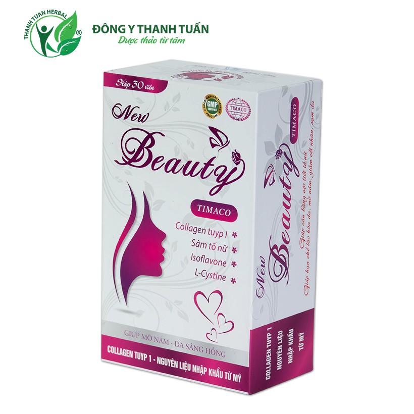 Viên uống dưỡng da cao cấp New Beauty Timaco - mờ nám sáng da - [ Hộp 30 viên Chính Hãng ] | BigBuy360 - bigbuy360.vn