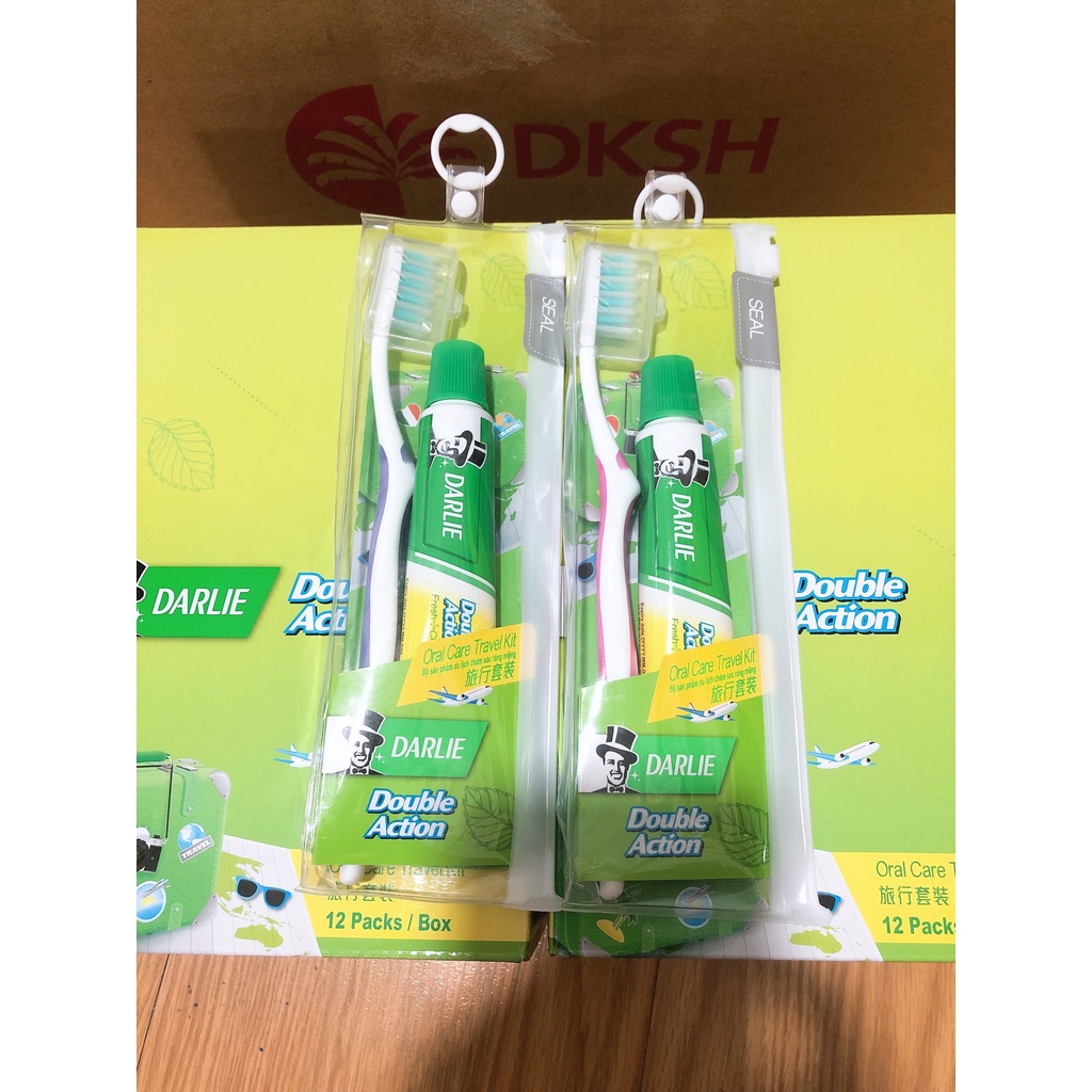 Bộ kem đánh răng bỏ túi du lịch Darlie Travel Kit. Hàng chính hãng DKSH Việt Nam.