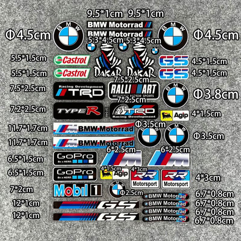 Miếng Dán Phản Quang Phù Hợp Cho Mũ Bảo Hiểm Xe Mô Tô BMW G310GS/S1000RR/1200GS
