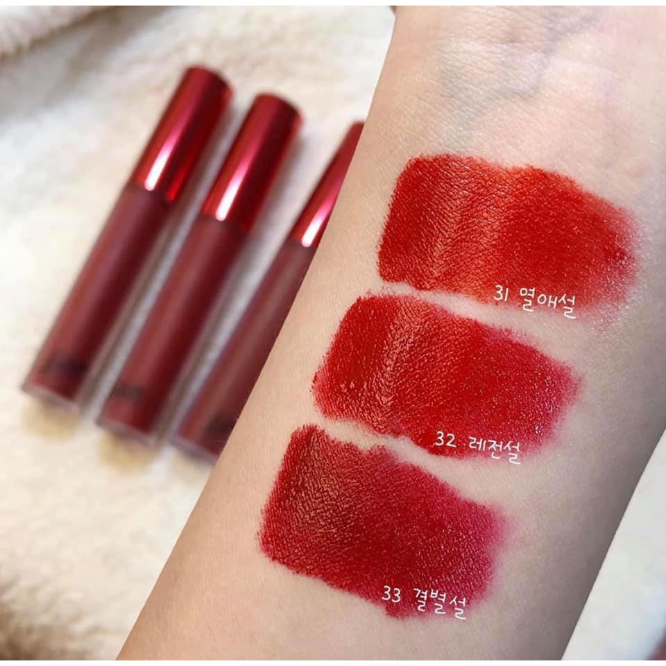 SON BBIA KEM Last Velvet Lip Tint ver7 màu 33-đỏ thiên hồng | BigBuy360 - bigbuy360.vn