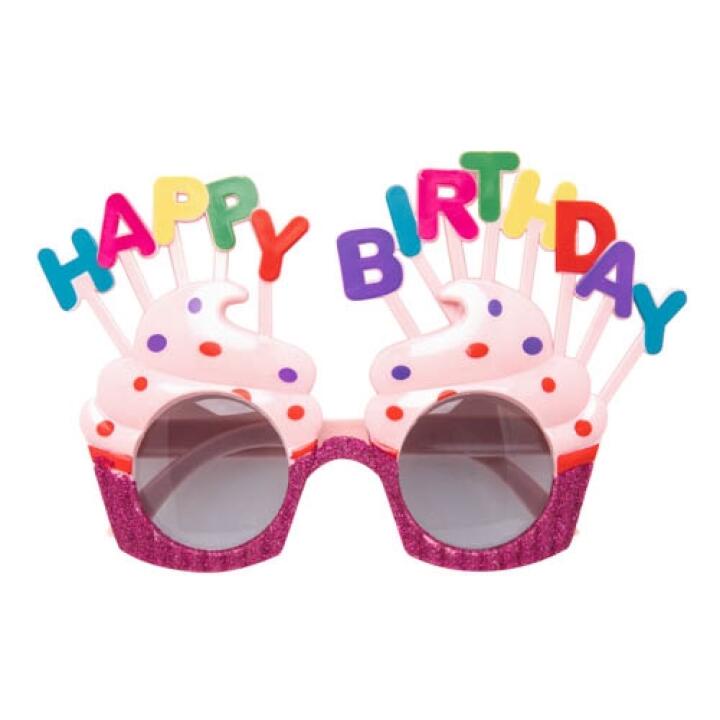 Mắt Kính ARTBOX Hàn Quốc Hình Cốc Bánh Ngọt Trang Trí Chữ Happy Birthday Dành Cho Buổi Tiệc