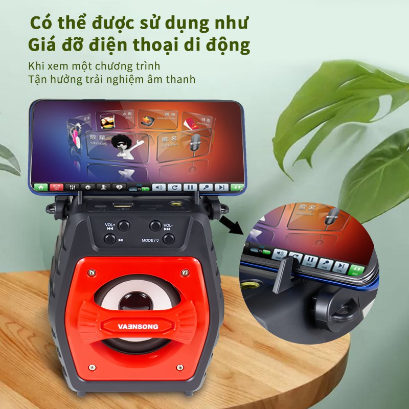 Loa bluetooth T08 di động ngoài loa siêu trầm loa nhỏ với micrô