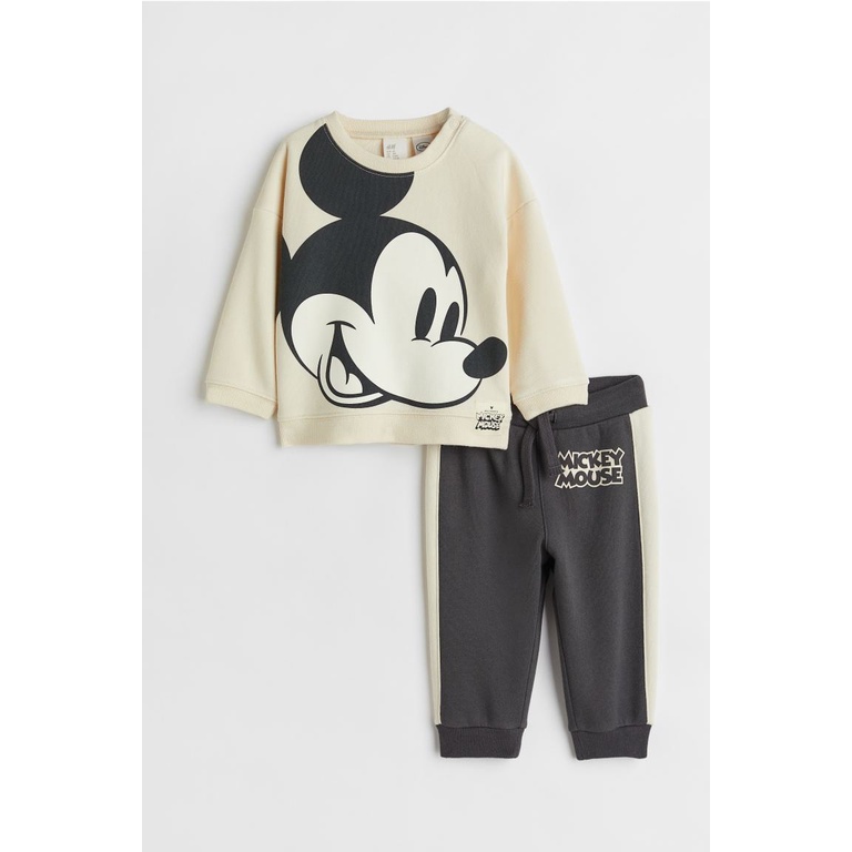 Set bộ mickey Trắng - Đỏ H&amp;M dư xịn 6m-4y