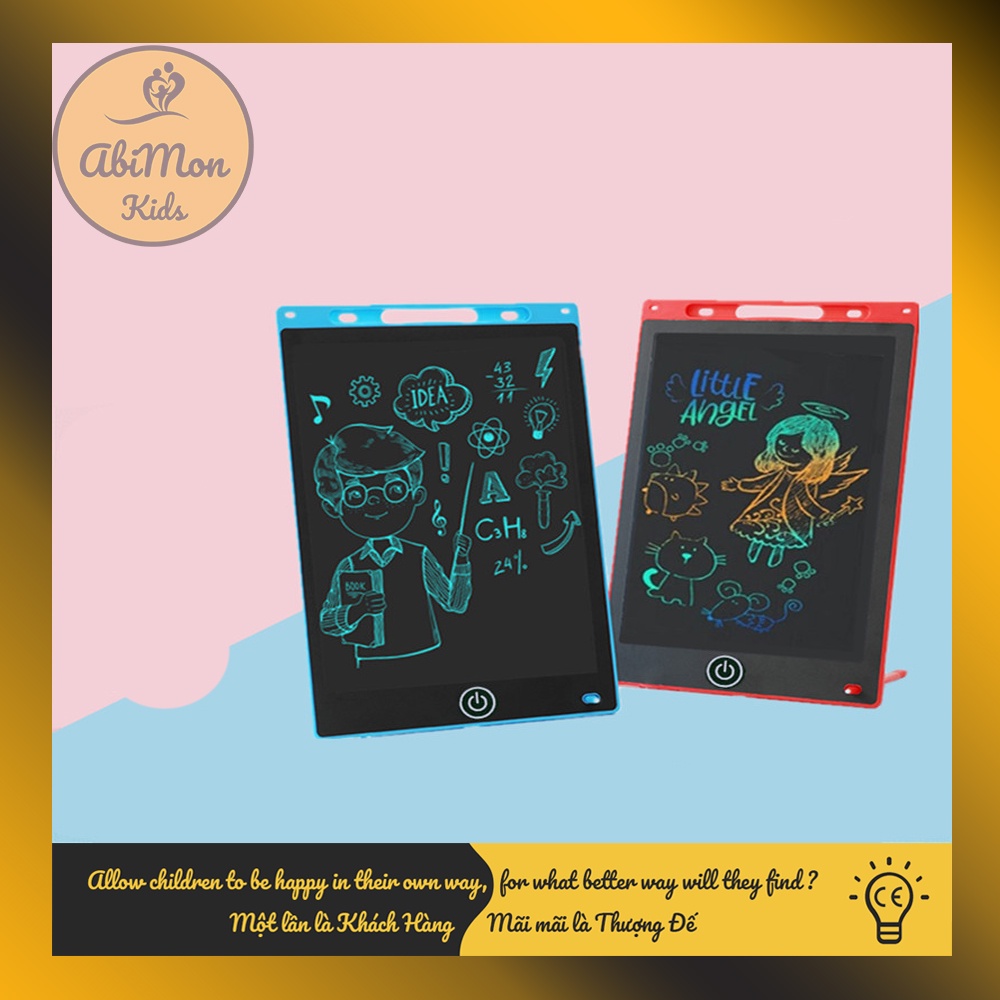 Bảng Viết LCD Tự Xóa Thông Minh Cho Bé (đơn sắc, đa sắc - 8.5 inch) ☘️ Đồ chơi Giáo Dục - An toàn - Thông minh