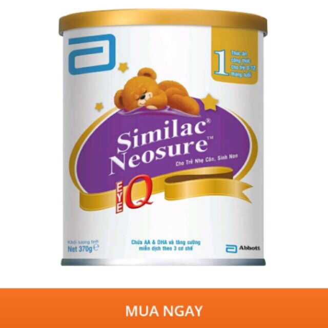 [DATE MỚI NHẤT] Sữa Similac neosure 1 cho trẻ sinh non nhẹ cân 370g