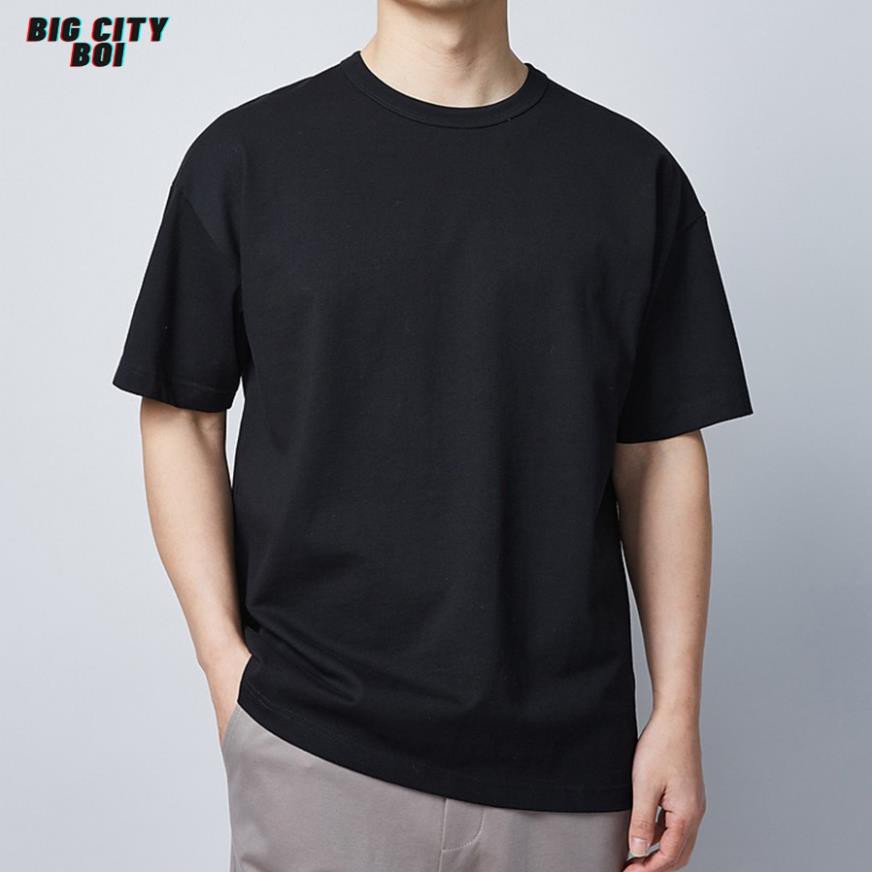 Áo thun nam trơn tay ngắn,cổ tròn dáng unisex tay ngắn Basic Tee phông trơn-Big City Boi [Shop mới bán hòa vốn] 💕