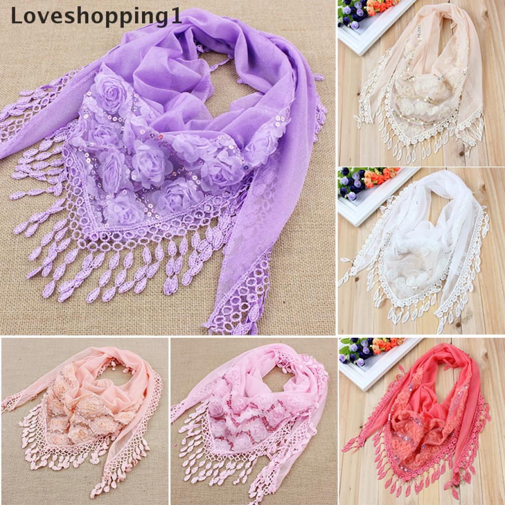 Khăn Choàng Cổ Vải Lụa Thêu Họa Tiết Hình Học Phối Tua Rua Thời Trang Cho Nữ 1 | BigBuy360 - bigbuy360.vn