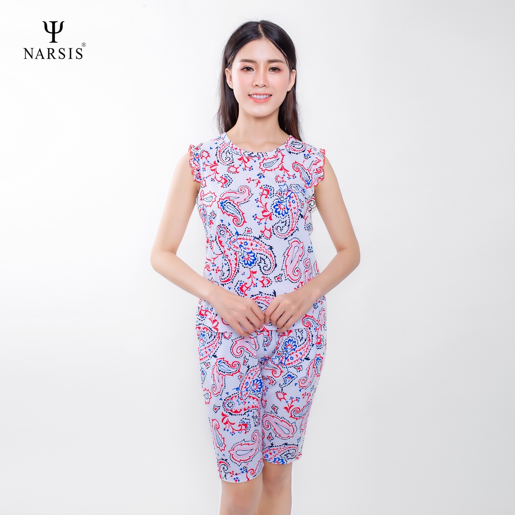 Bộ đồ hè nữ Narsis M0017 hoa văn nhiều màu