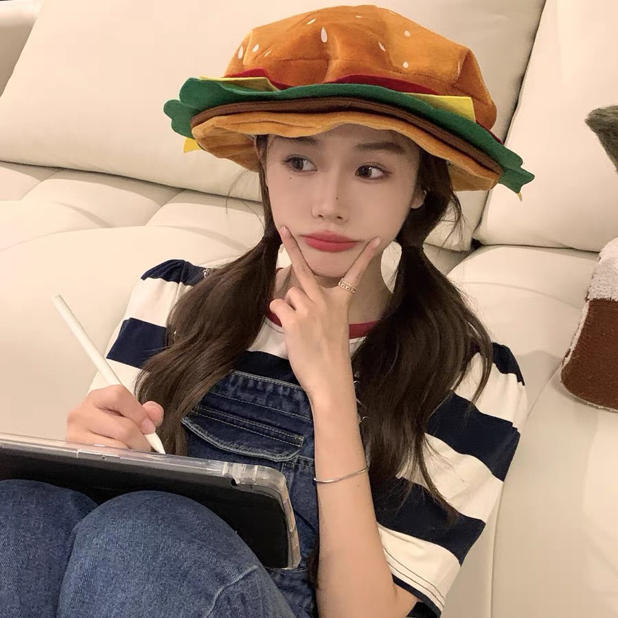 Mũ MG STUDIO hình hamburger