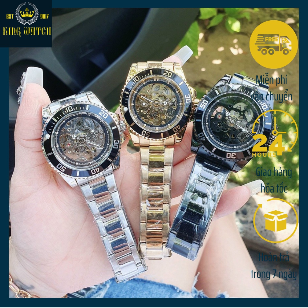 ĐỒNG HỒ NAM ROL DÂY THÉP - MÁY CƠ LỘ MÁY , SIZE 42MM