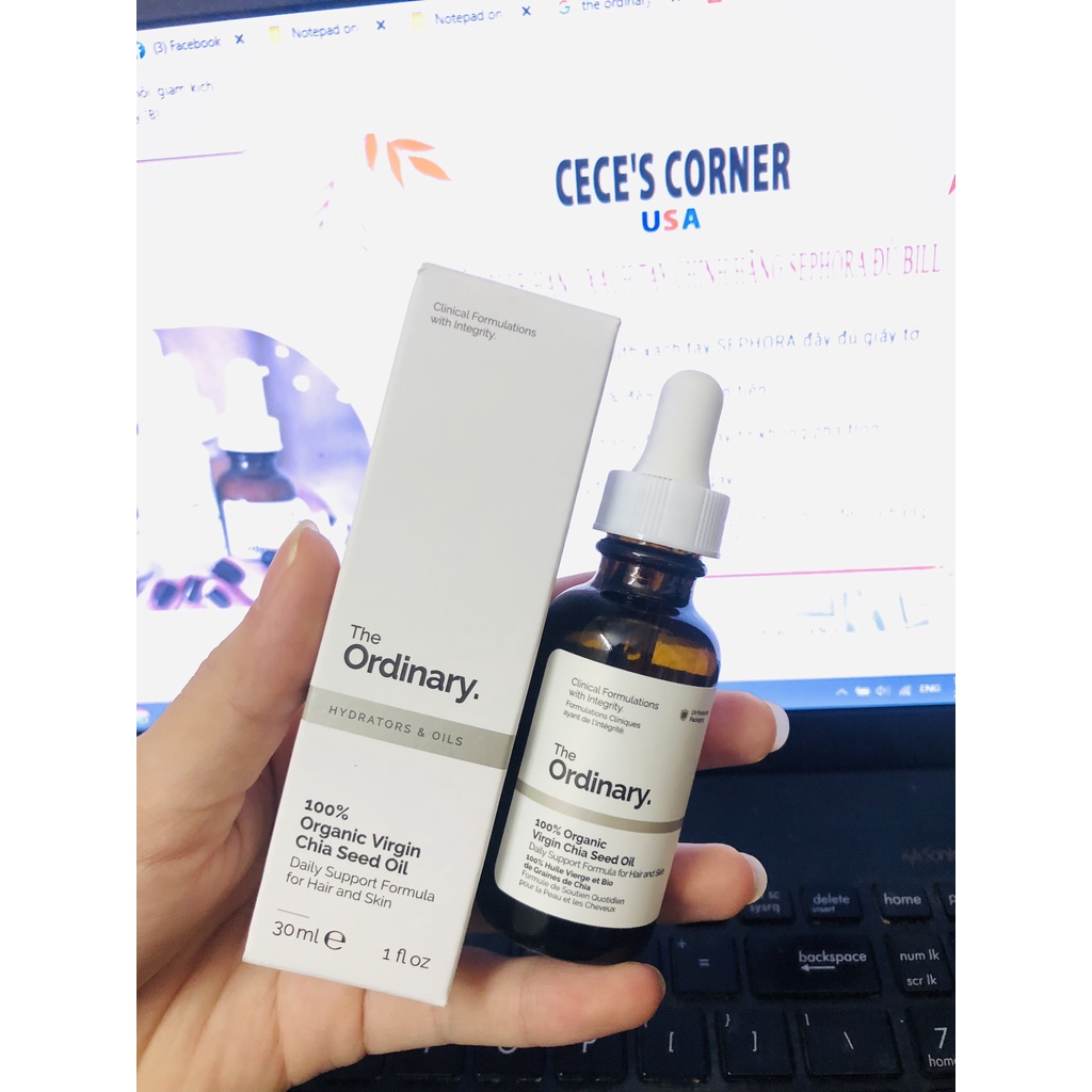 Tinh dầu hạt Chia thiên nhiên The Ordinary 100% Organic Virgin Chia Seed Oil 30ml [BII SEPHORA] | BigBuy360 - bigbuy360.vn