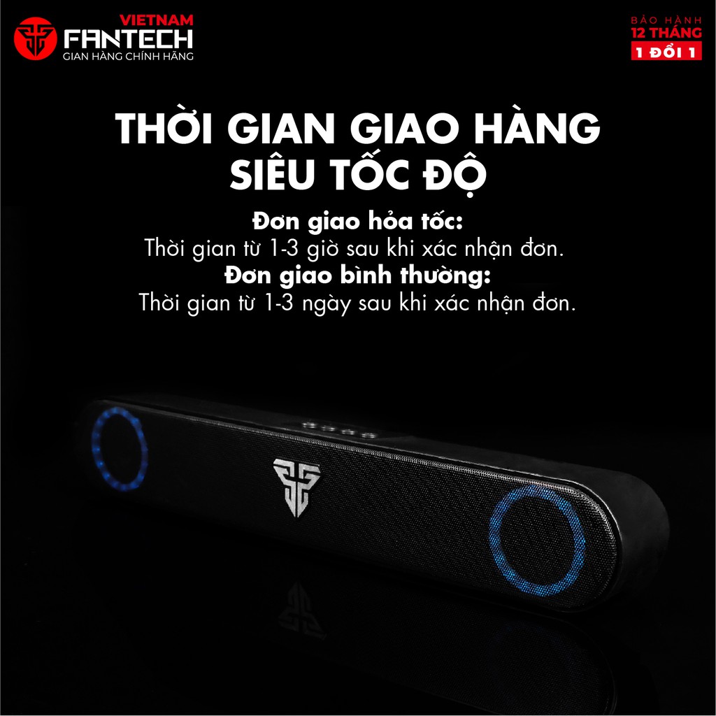 Loa Bluetooth Hỗ Trợ Thẻ Nhớ TF và USB Có Đèn LED Nháy Theo Âm Bass FANTECH BS150 - Hãng Phân Phối Chính Thức