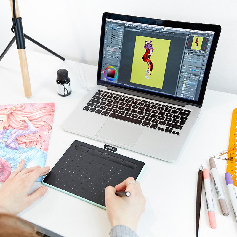 Bảng vẽ điện tử Wacom Intuos S CTL-4100WL Bluetooth hỗ trợ đa nền tảng | BigBuy360 - bigbuy360.vn