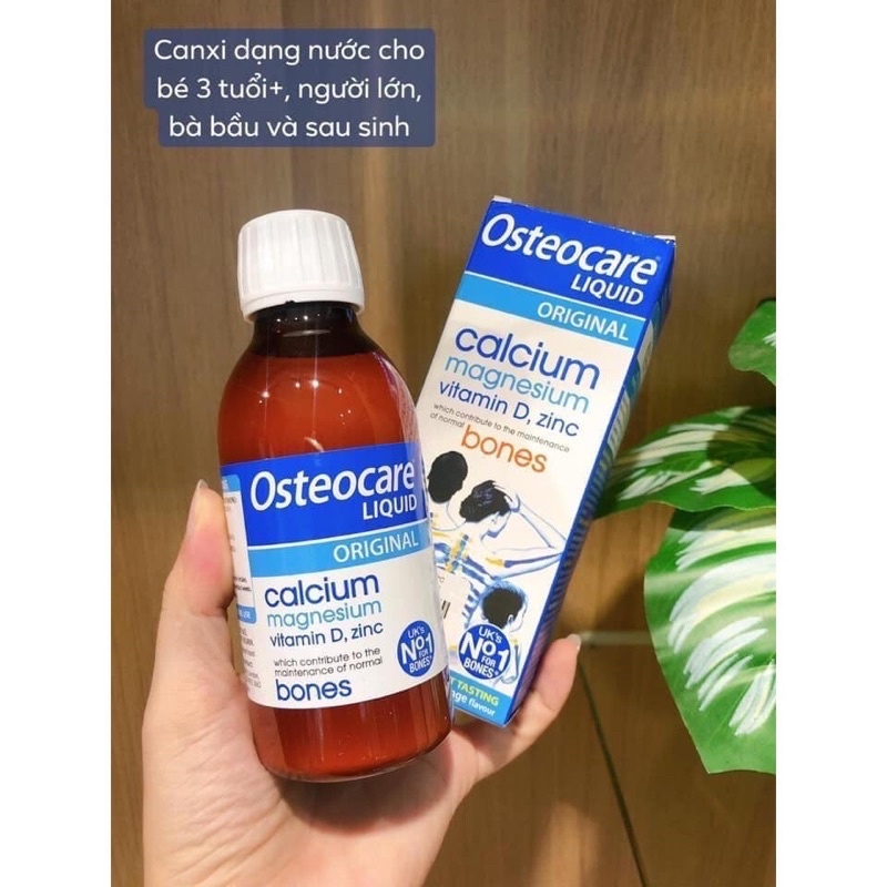 Canxi nước Osteocare liquid 200ml chính hãng Vitabiotics Anh thơm ngon dễ hấp thụ cho bé trên 3 tuổi và mẹ bầu khoẻ