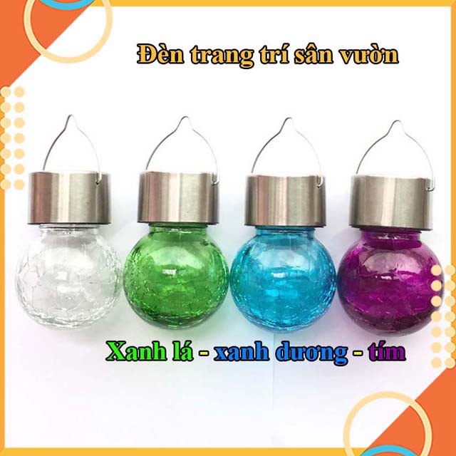 Bộ Đèn năng lượng mặt trời có ánh sáng trắng dùng để trang trí sân vườn  hình tròn loại cắm đất 0405